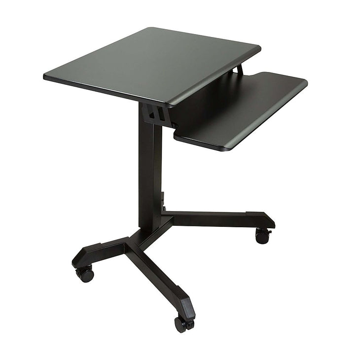Victor - Mobile Adjustable Standing Desk with Keyboard Tray 25.6" Wide - Black_1