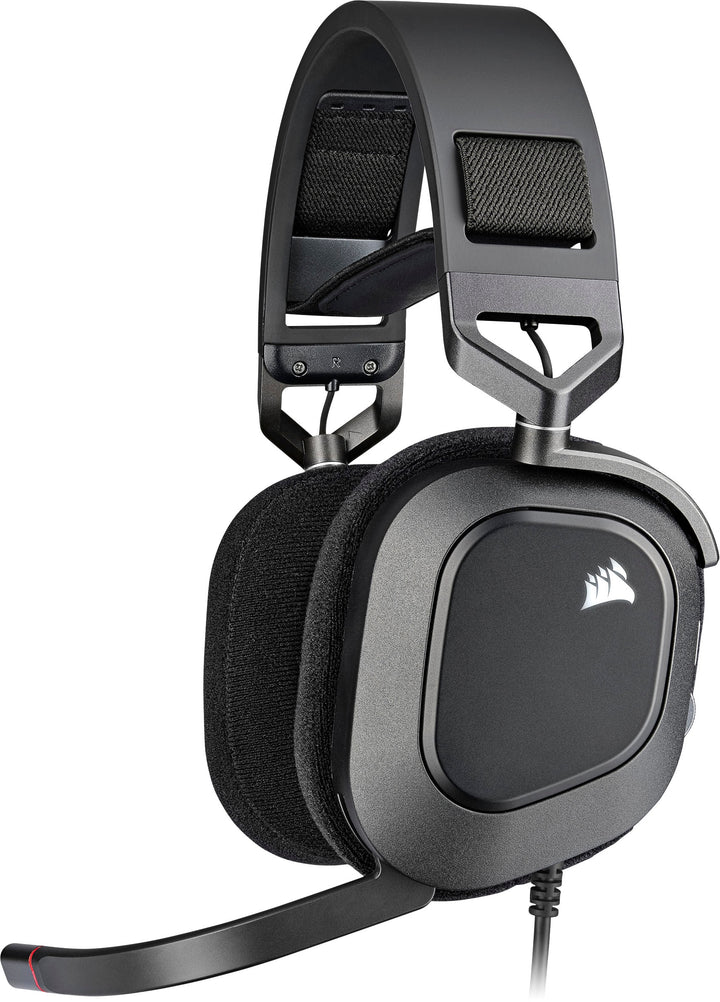 CORSAIR - HS80 RGB WIRED Dolby Atmos Gaming Headset for PC with Broadcast-Grade Omni-Directional Microphone - Carbon_0