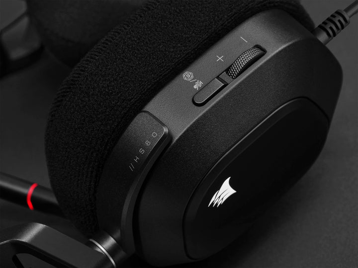 CORSAIR - HS80 RGB WIRED Dolby Atmos Gaming Headset for PC with Broadcast-Grade Omni-Directional Microphone - Carbon_7
