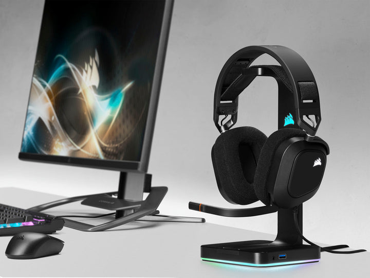 CORSAIR - HS80 RGB WIRED Dolby Atmos Gaming Headset for PC with Broadcast-Grade Omni-Directional Microphone - Carbon_4
