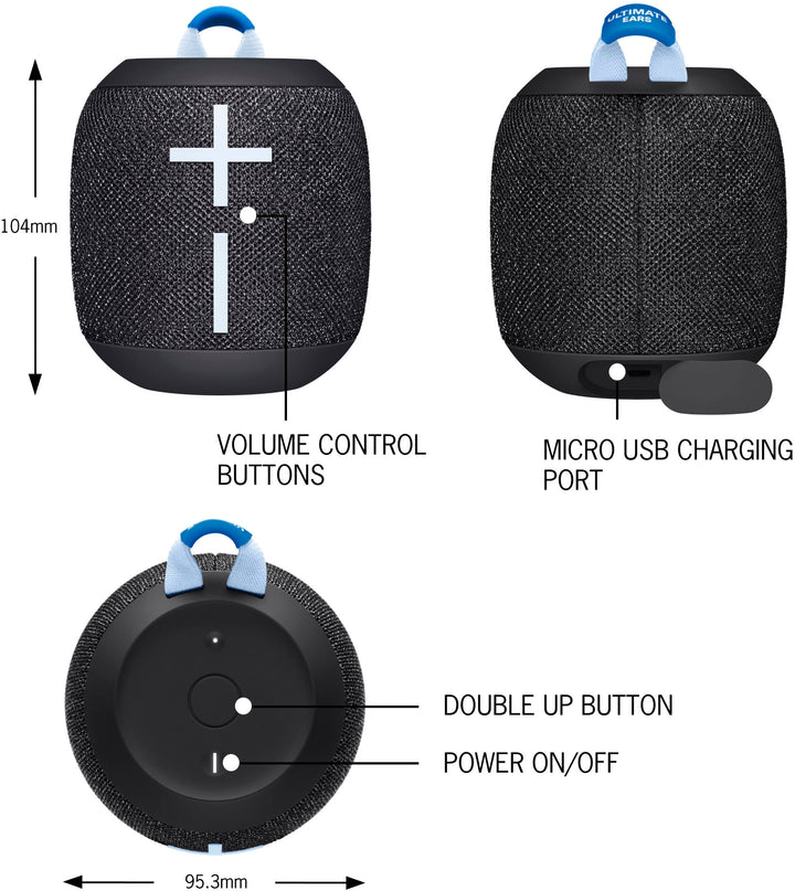 Ultimate Ears - WONDERBOOM 3 Portable Bluetooth Small Speaker with Waterproof/Dustproof Design - Active Black_3