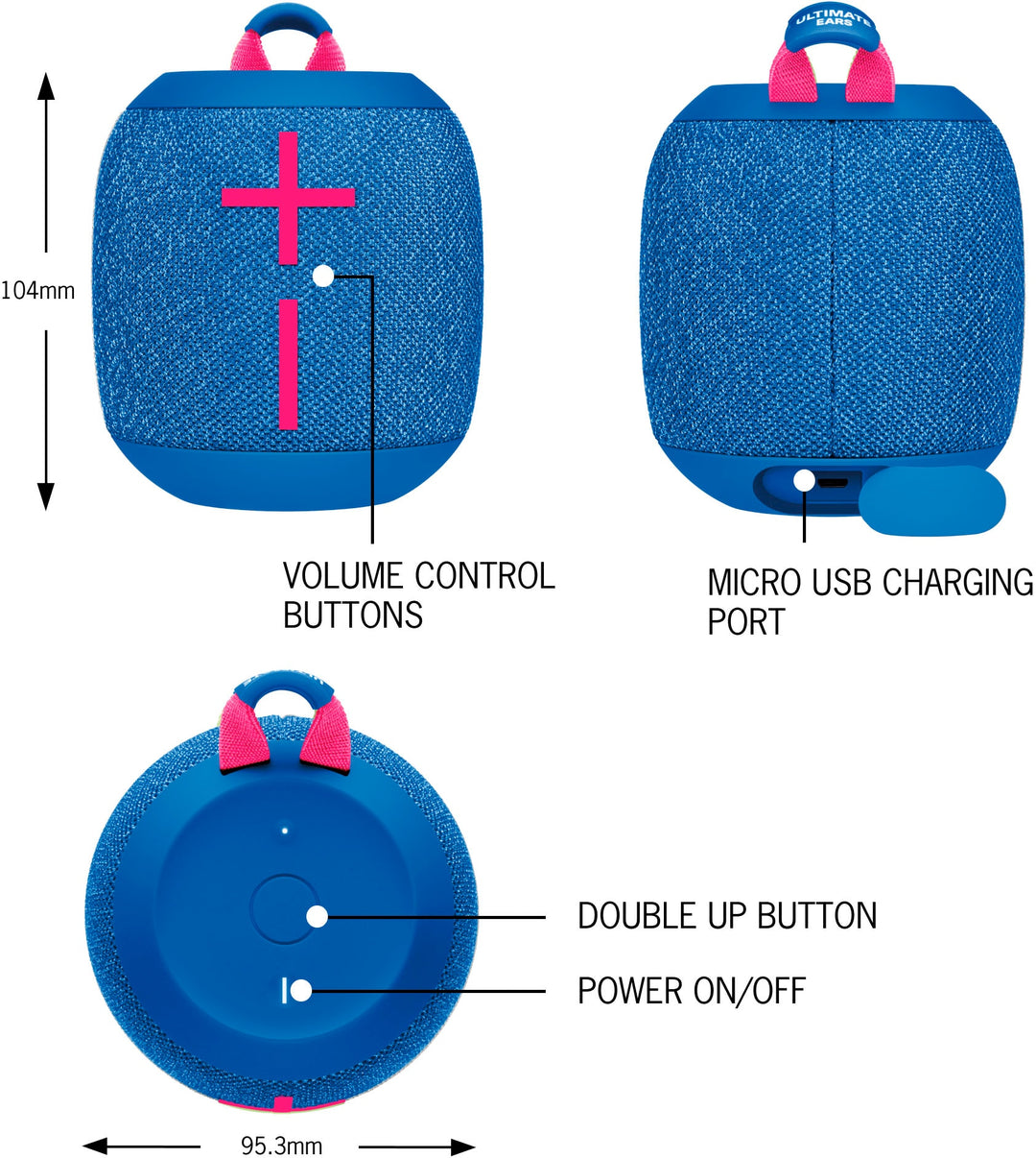 Ultimate Ears - WONDERBOOM 3 Portable Bluetooth Small Speaker with Waterproof/Dustproof Design - Performance Blue_4