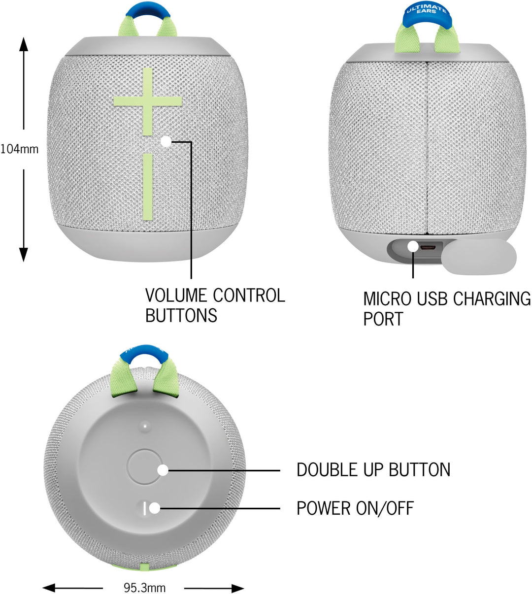 Ultimate Ears - WONDERBOOM 3 Portable Bluetooth Small Speaker with Waterproof/Dustproof Design - Joyous Brights_4