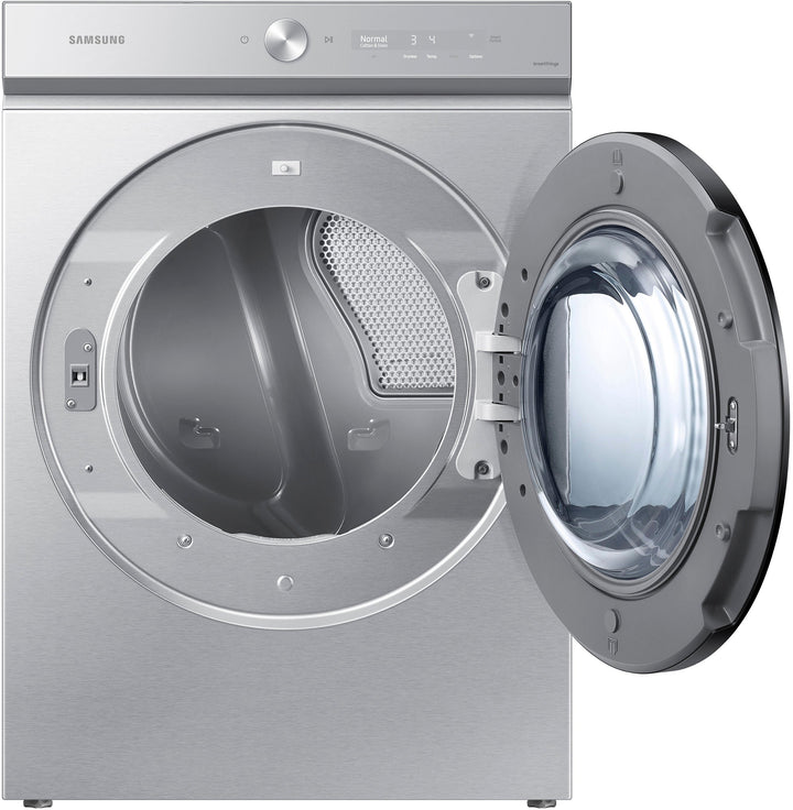 Samsung - Bespoke 7.6 cu. ft. Ultra Capacity Electric Dryer with Super Speed Dry and AI Smart Dial - Silver steel_2
