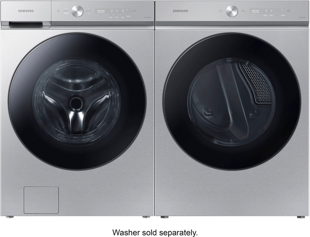 Samsung - Bespoke 7.6 cu. ft. Ultra Capacity Electric Dryer with Super Speed Dry and AI Smart Dial - Silver steel_12