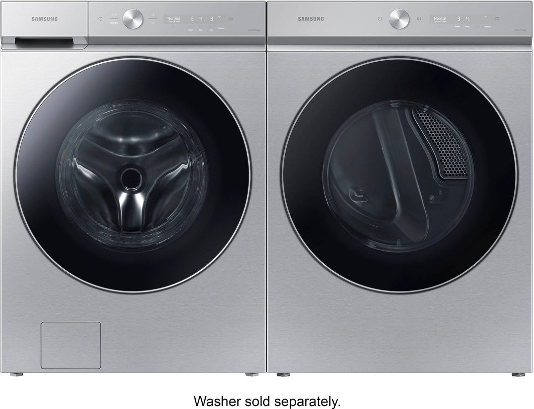 Samsung - Bespoke 7.6 cu. ft. Ultra Capacity Electric Dryer with AI Optimal Dry and Super Speed Dry - Silver steel_2