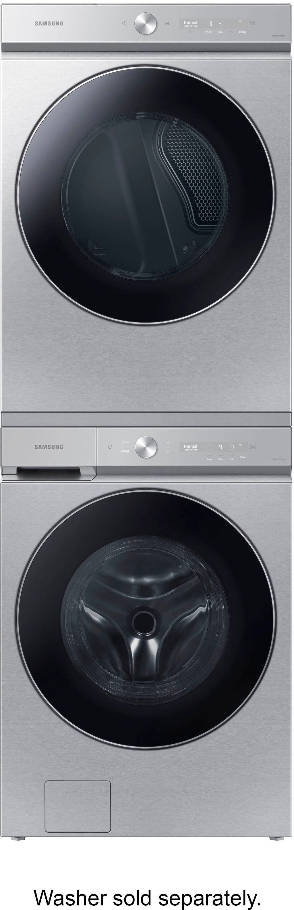 Samsung - Bespoke 7.6 cu. ft. Ultra Capacity Electric Dryer with AI Optimal Dry and Super Speed Dry - Silver steel_11