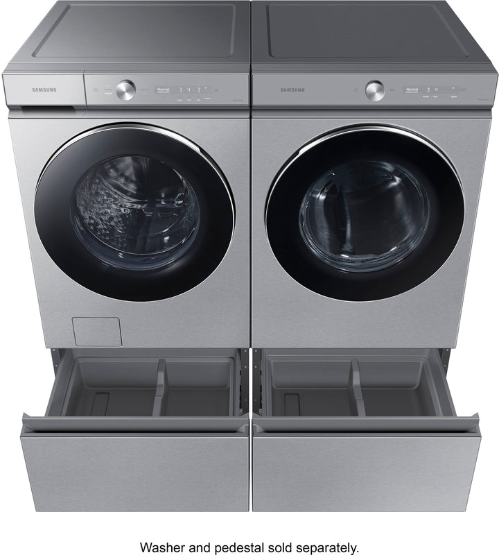 Samsung - Bespoke 7.6 cu. ft. Ultra Capacity Electric Dryer with AI Optimal Dry and Super Speed Dry - Silver steel_1