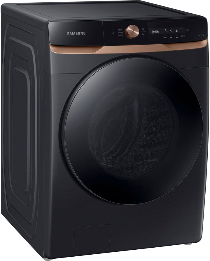 Samsung - 4.6 cu. ft. Large Capacity AI Smart Dial Front Load Washer with Auto Dispense and Super Speed Wash - Brushed black_2