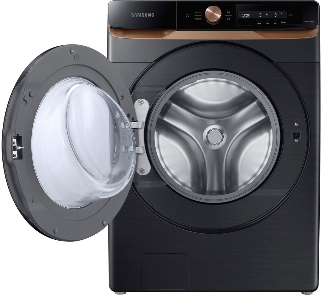 Samsung - 4.6 cu. ft. Large Capacity AI Smart Dial Front Load Washer with Auto Dispense and Super Speed Wash - Brushed black_9