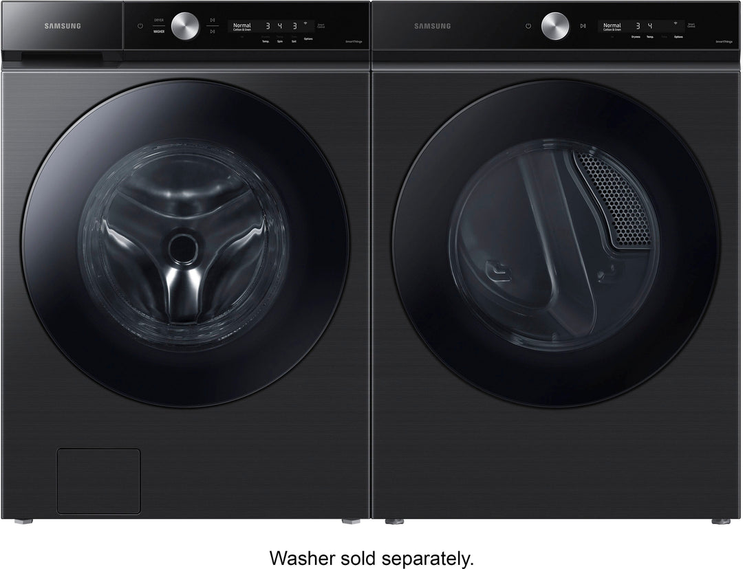 Samsung - Bespoke 7.6 cu. ft. Ultra Capacity Electric Dryer with Super Speed Dry and AI Smart Dial - Brushed black_12
