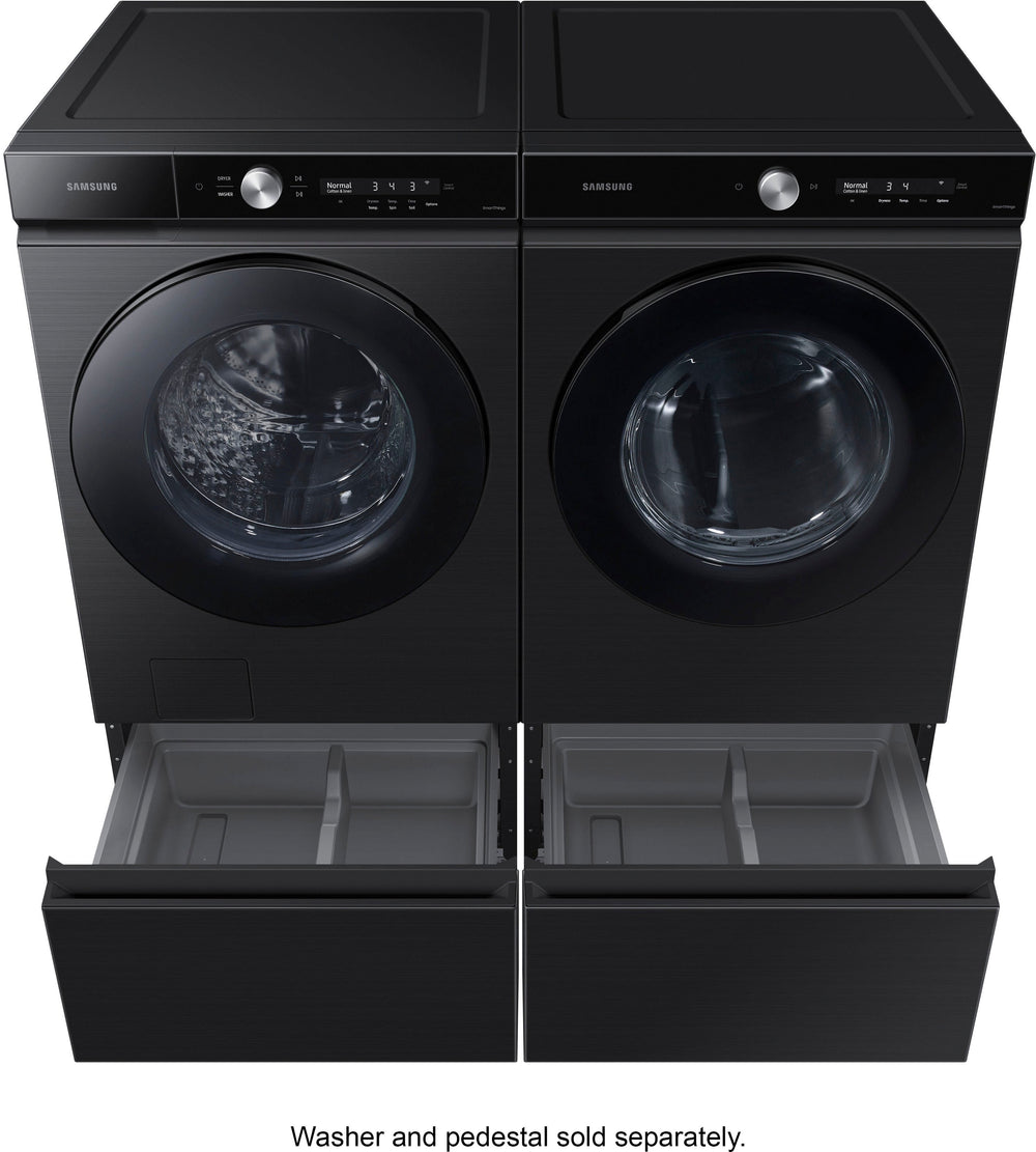 Samsung - Bespoke 7.6 cu. ft. Ultra Capacity Electric Dryer with Super Speed Dry and AI Smart Dial - Brushed black_1