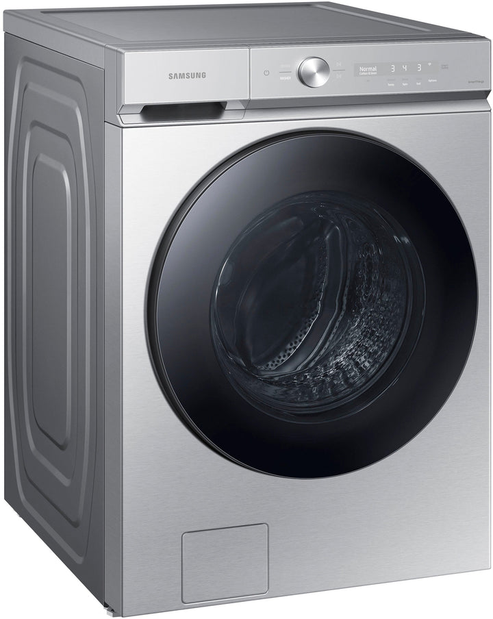 Samsung - Bespoke 5.3 cu. ft. Ultra Capacity Front Load Washer with Super Speed Wash and AI Smart Dial - Silver steel_3
