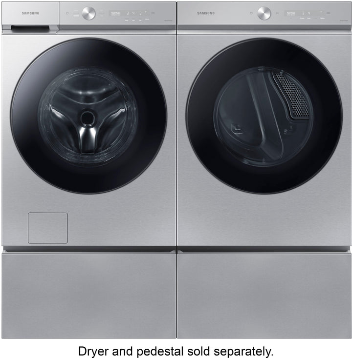 Samsung - Bespoke 5.3 cu. ft. Ultra Capacity Front Load Washer with Super Speed Wash and AI Smart Dial - Silver steel_10