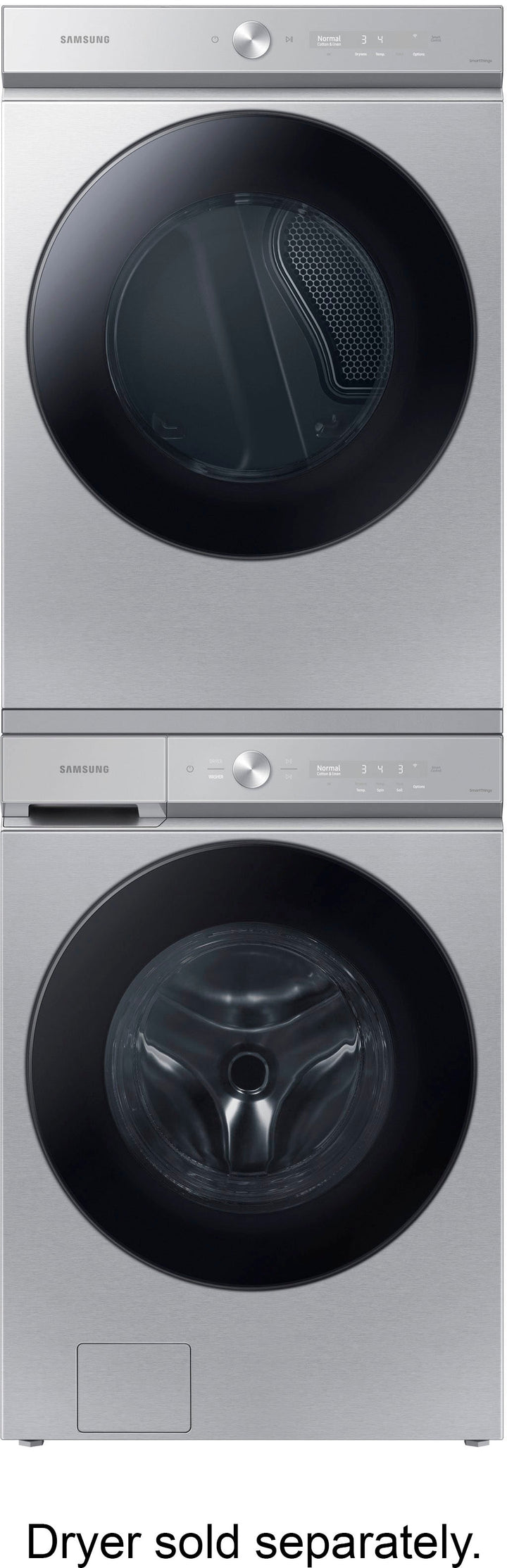 Samsung - Bespoke 5.3 cu. ft. Ultra Capacity Front Load Washer with Super Speed Wash and AI Smart Dial - Silver steel_11
