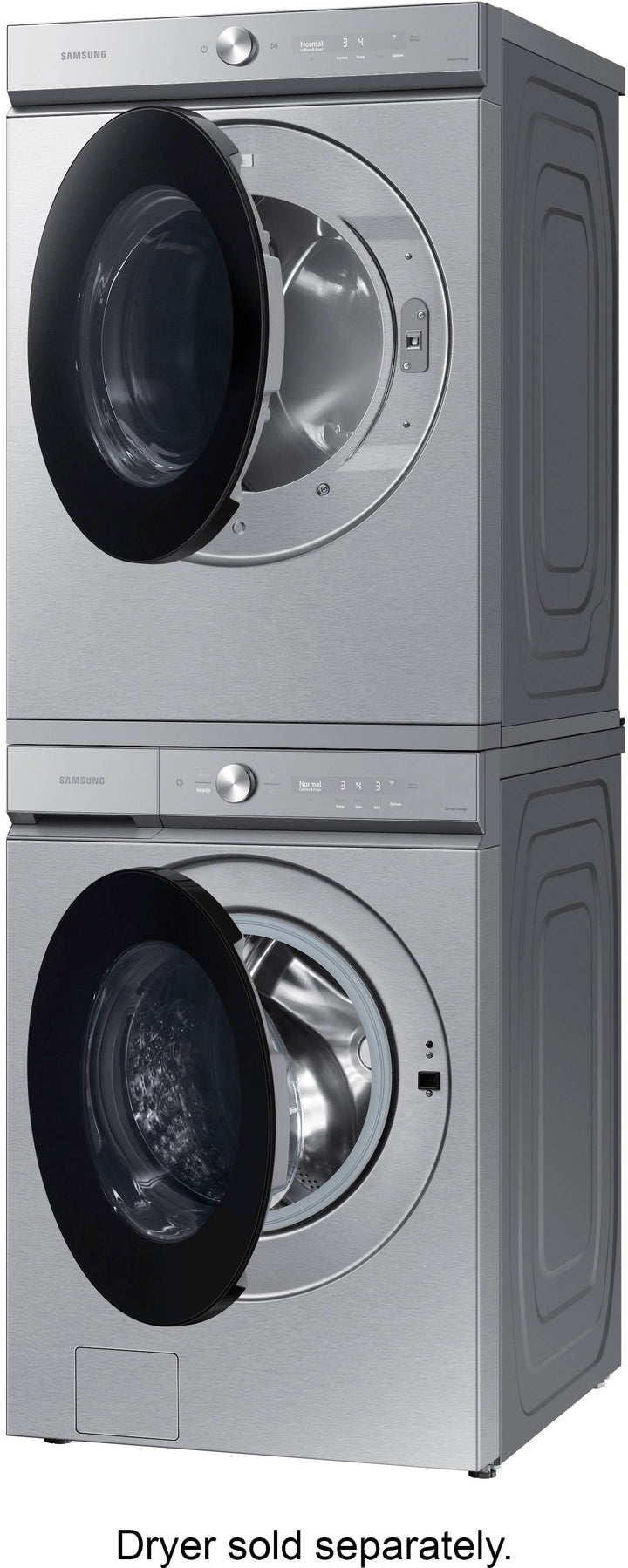 Samsung - Bespoke 5.3 cu. ft. Ultra Capacity Front Load Washer with Super Speed Wash and AI Smart Dial - Silver steel_9