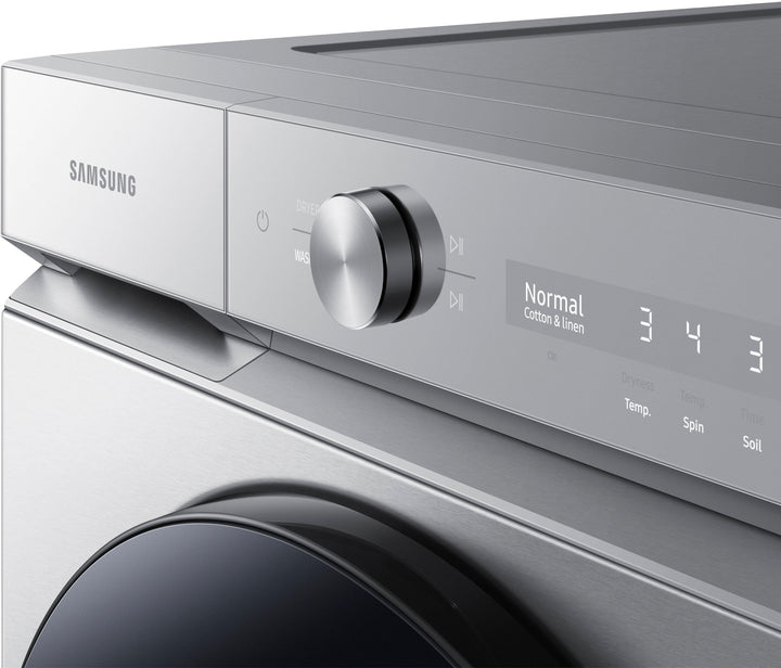 Samsung - Bespoke 5.3 cu. ft. Ultra Capacity Front Load Washer with Super Speed Wash and AI Smart Dial - Silver steel_7