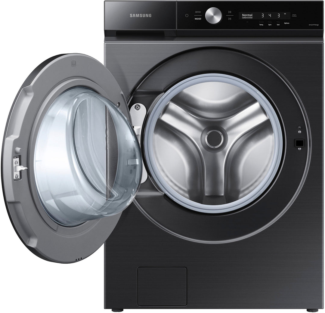 Samsung - Bespoke 5.3 cu. ft. Ultra Capacity Front Load Washer with Super Speed Wash and AI Smart Dial - Brushed black_2