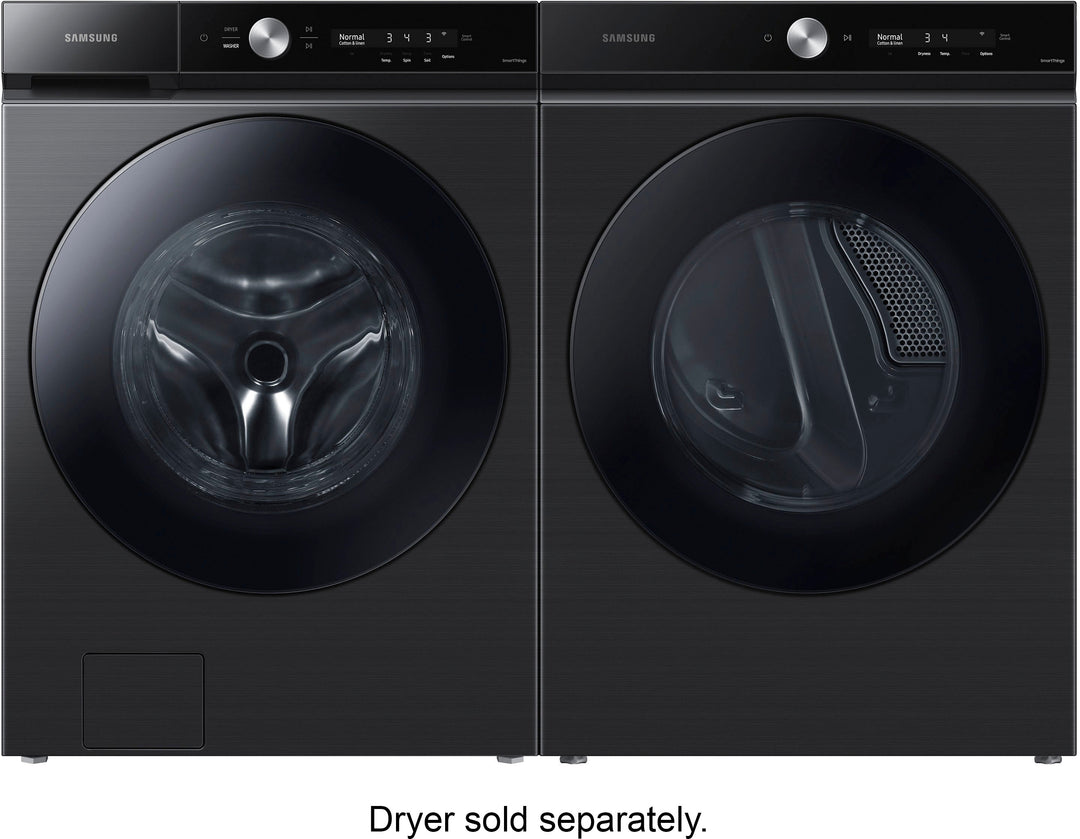 Samsung - Bespoke 5.3 cu. ft. Ultra Capacity Front Load Washer with Super Speed Wash and AI Smart Dial - Brushed black_12