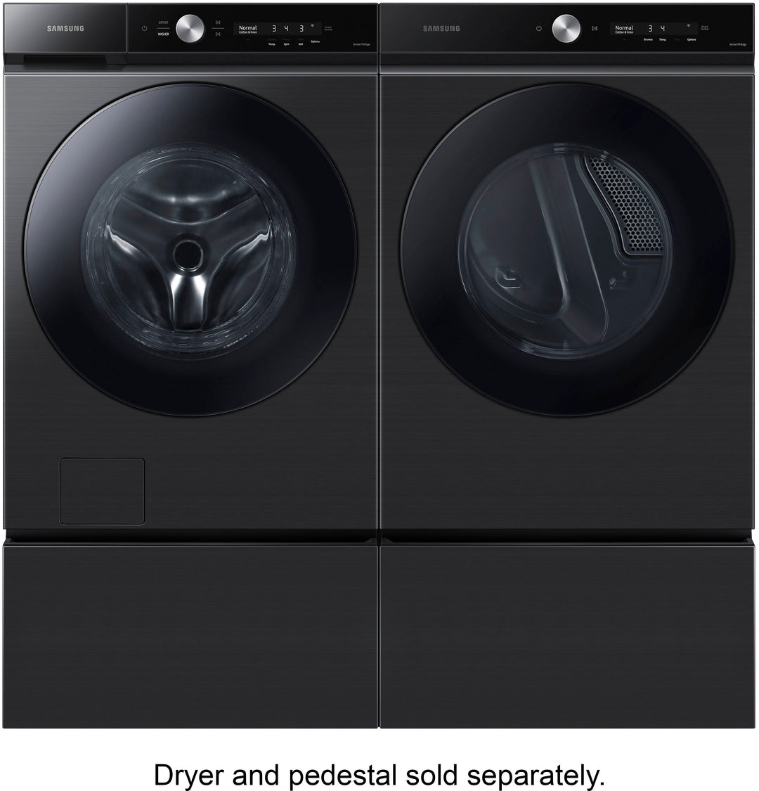 Samsung - Bespoke 5.3 cu. ft. Ultra Capacity Front Load Washer with Super Speed Wash and AI Smart Dial - Brushed black_11