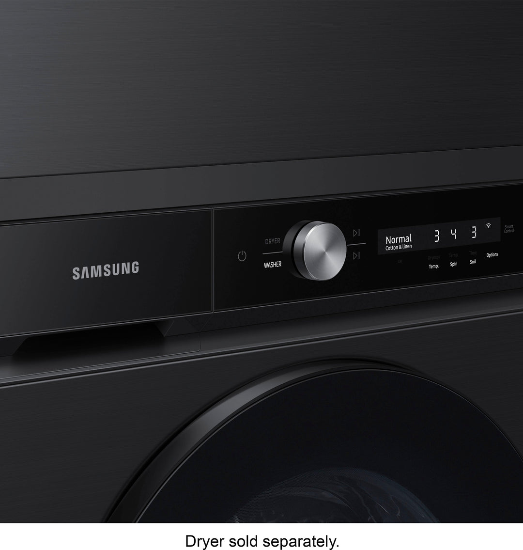 Samsung - Bespoke 5.3 cu. ft. Ultra Capacity Front Load Washer with Super Speed Wash and AI Smart Dial - Brushed black_8