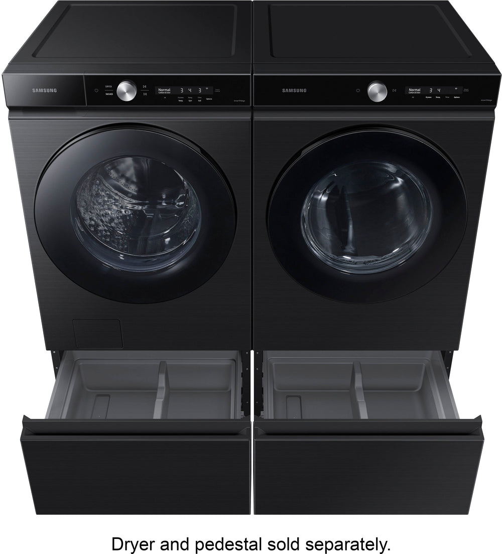 Samsung - Bespoke 5.3 cu. ft. Ultra Capacity Front Load Washer with Super Speed Wash and AI Smart Dial - Brushed black_1