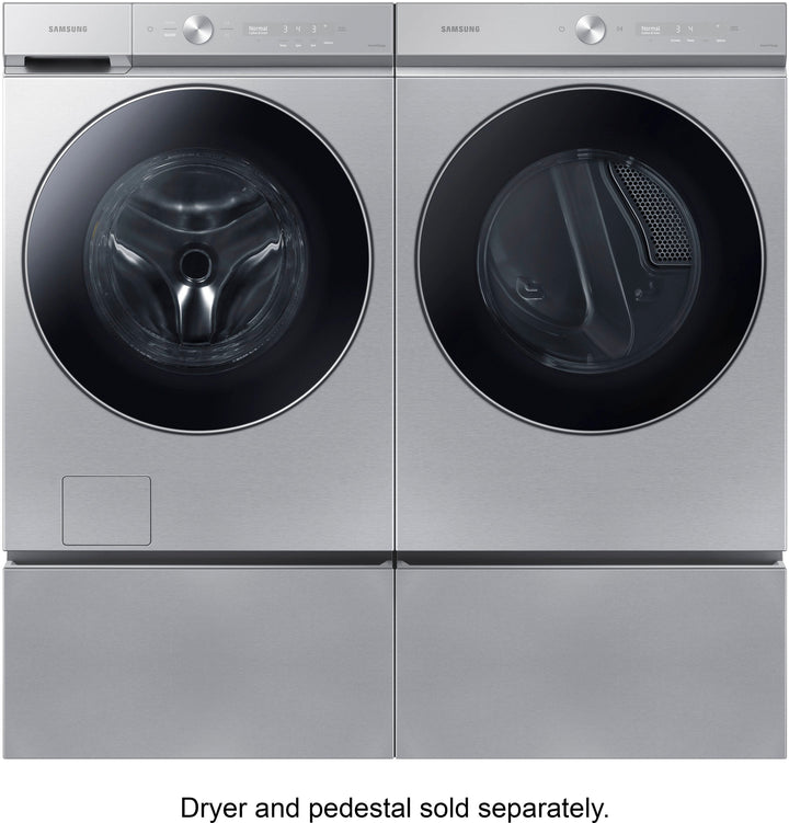 Samsung - Bespoke 5.3 cu. ft. Ultra Capacity Front Load Washer with AI OptiWash and Auto Dispense - Silver steel_11