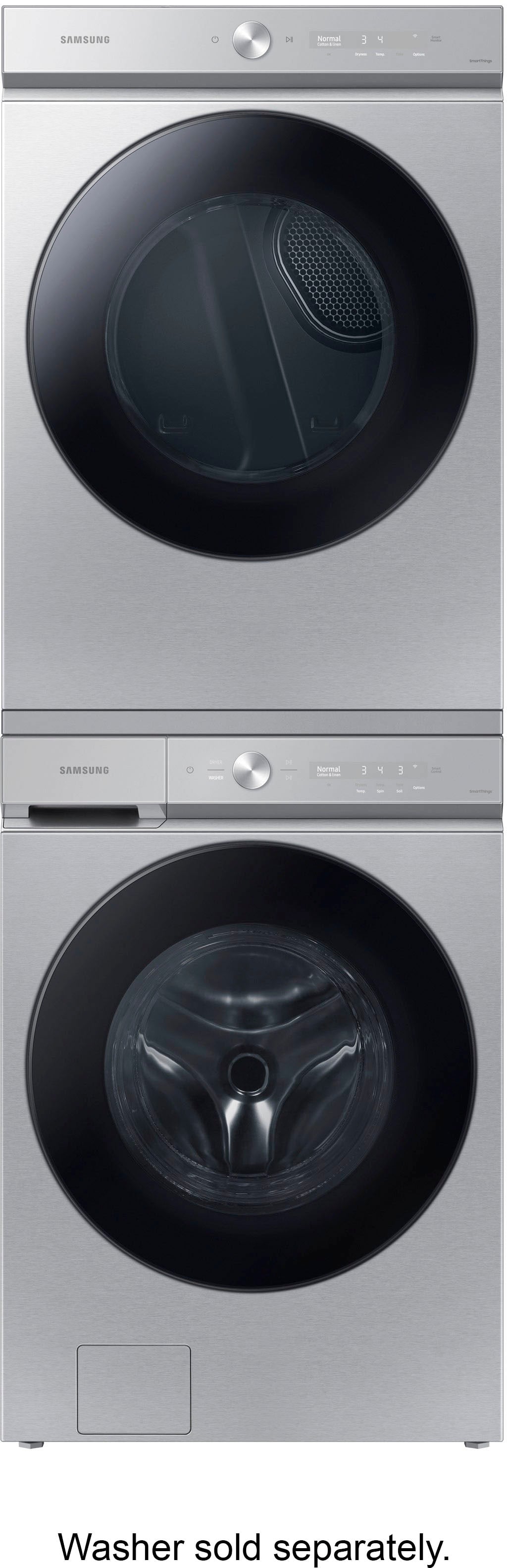 Samsung - Bespoke 7.6 cu. ft. Ultra Capacity Gas Dryer with Super Speed Dry and AI Smart Dial - Silver steel_8