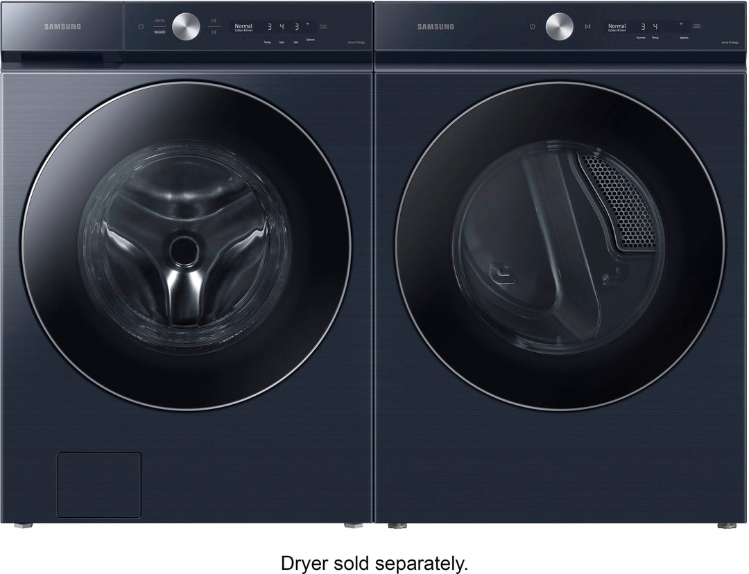 Samsung - Bespoke 5.3 cu. ft. Ultra Capacity Front Load Washer with AI OptiWash and Auto Dispense - Brushed navy_2