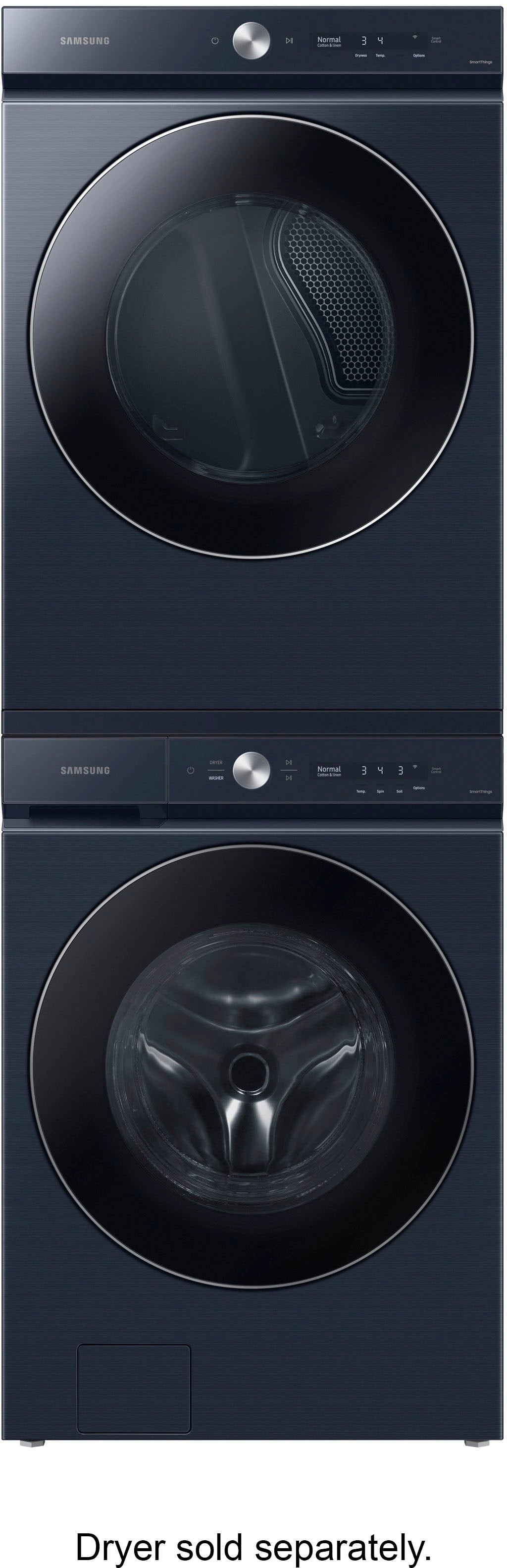 Samsung - Bespoke 5.3 cu. ft. Ultra Capacity Front Load Washer with AI OptiWash and Auto Dispense - Brushed navy_11