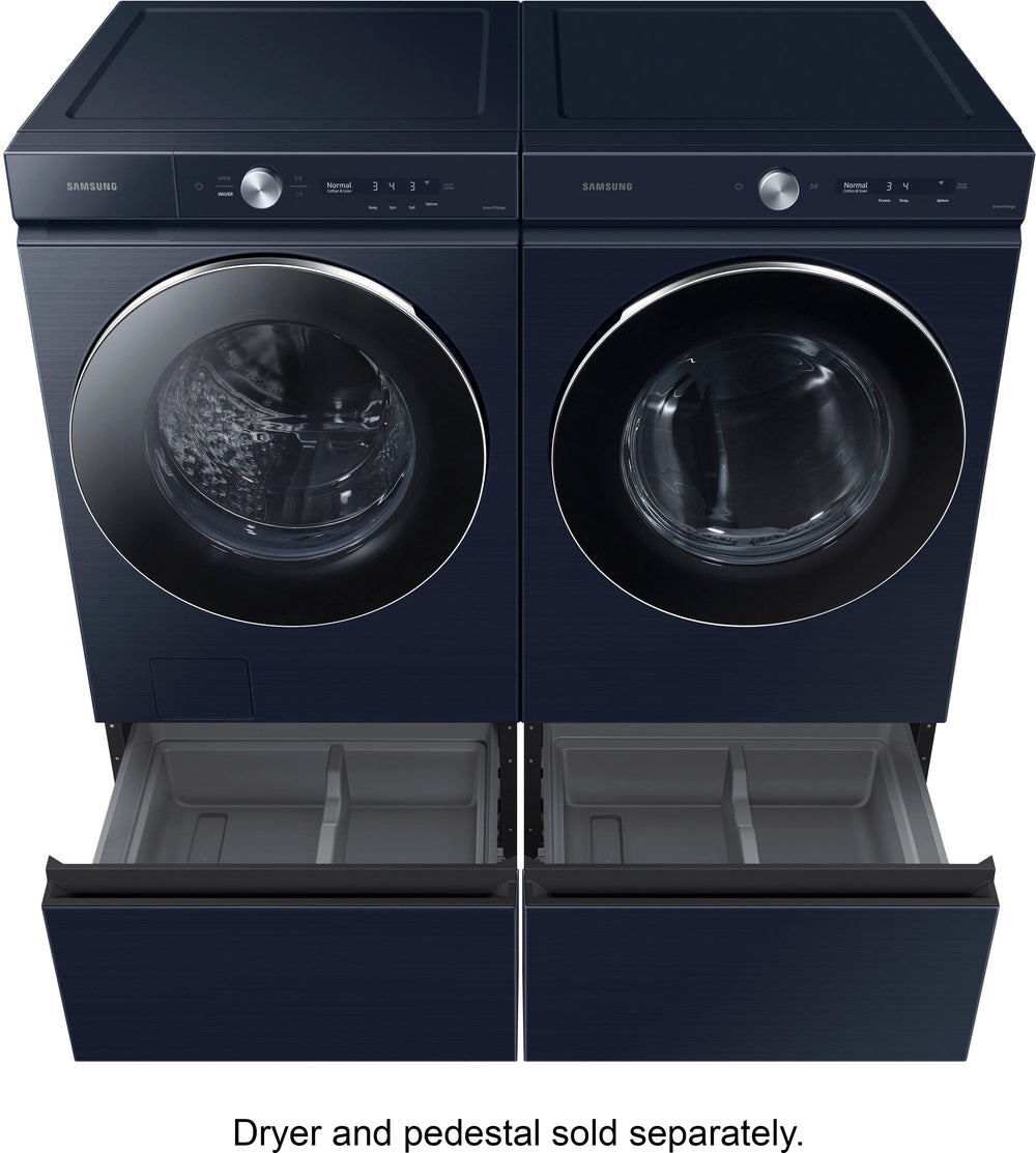 Samsung - Bespoke 5.3 cu. ft. Ultra Capacity Front Load Washer with AI OptiWash and Auto Dispense - Brushed navy_1