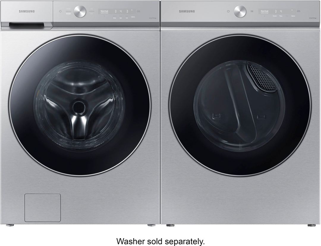 Samsung - Bespoke 7.6 cu. ft. Ultra Capacity Gas Dryer with AI Optimal Dry and Super Speed Dry - Silver steel_2