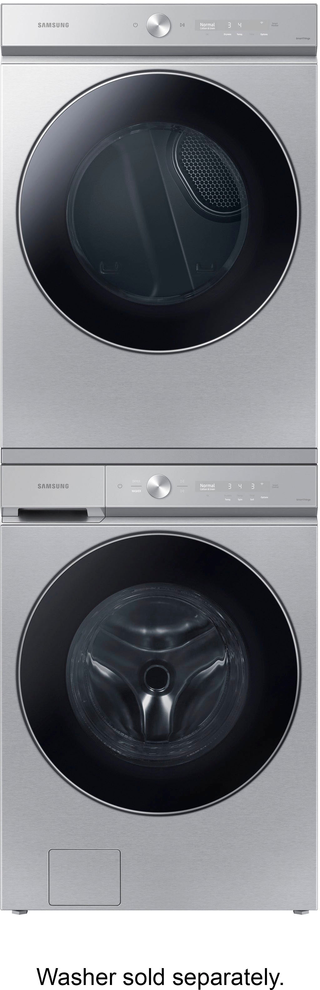 Samsung - Bespoke 7.6 cu. ft. Ultra Capacity Gas Dryer with AI Optimal Dry and Super Speed Dry - Silver steel_11