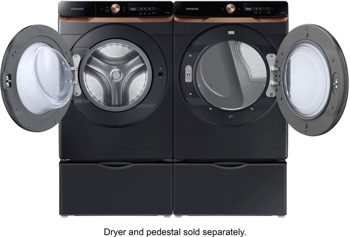 Samsung - 7.5 cu. ft. AI Smart Dial Electric Dryer with Super Speed Dry and MultiControl™ - Brushed black_4