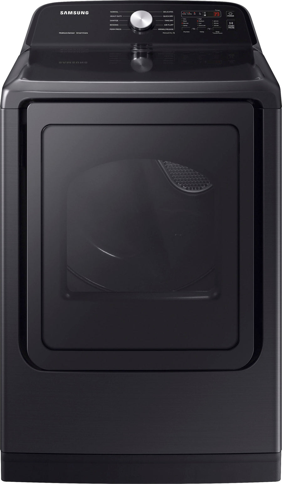 Samsung - 7.4 cu. ft. Electric Dryer with Sensor Dry - Brushed black_0