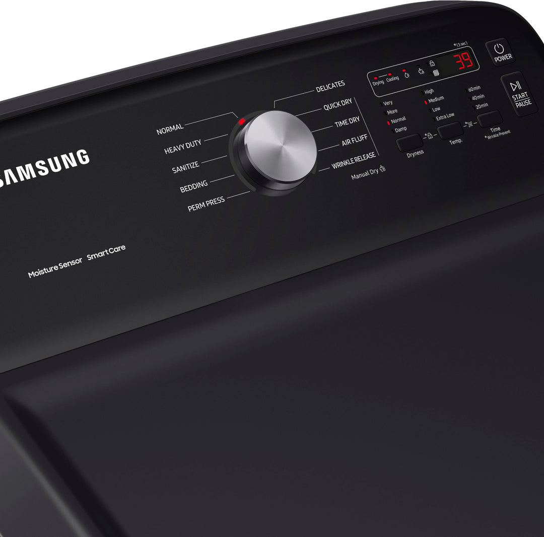 Samsung - 7.4 cu. ft. Electric Dryer with Sensor Dry - Brushed black_2