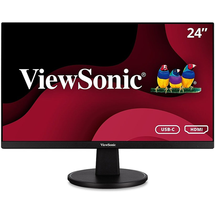 ViewSonic - 23.8 LCD FHD Monitor (DisplayPort VGA, HDMI) - Black_0
