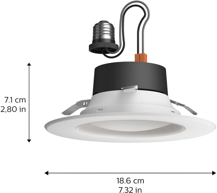 Philips - Hue White and Color Ambiance 5-6" High Lumen Recessed Downlight (4-pack) - White_4