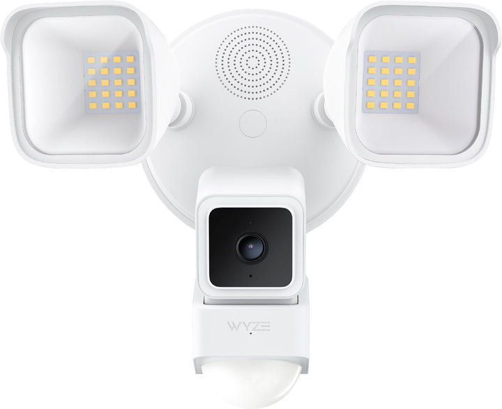 Wyze - Wired Outdoor Wi-Fi Floodlight Home Security Camera - White_0