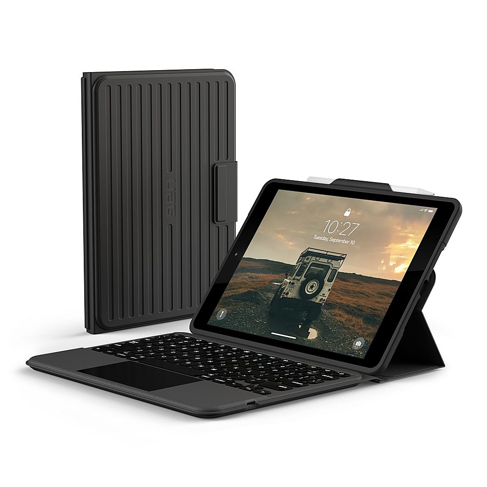 UAG - Rugged Apple iPad Tablet Keyboard Folio for iPad 10.2" 8th and 9th Gen. with Trackpad and Bumper Case - Black_0