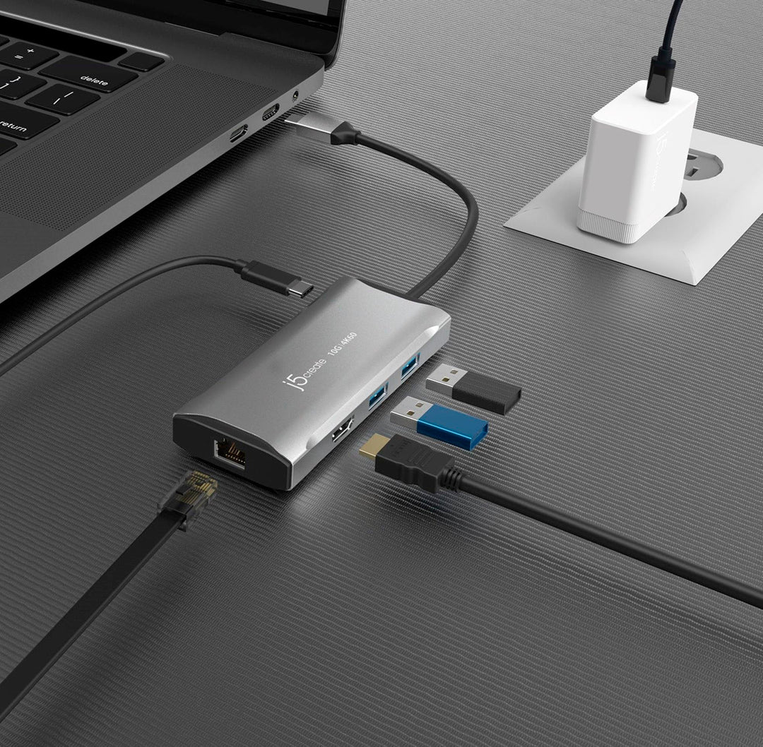 j5create - 4K60 Elite USB-C 10Gbps Travel Dock - Space Grey_3