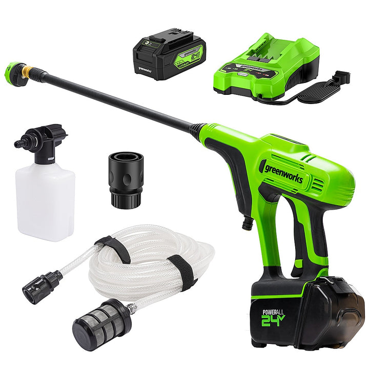 Greenworks - 24-Volt (600 PSI) Portable Power Cleaner (2 x 2.0Ah USB Batteries and Charger Included) - Green_8