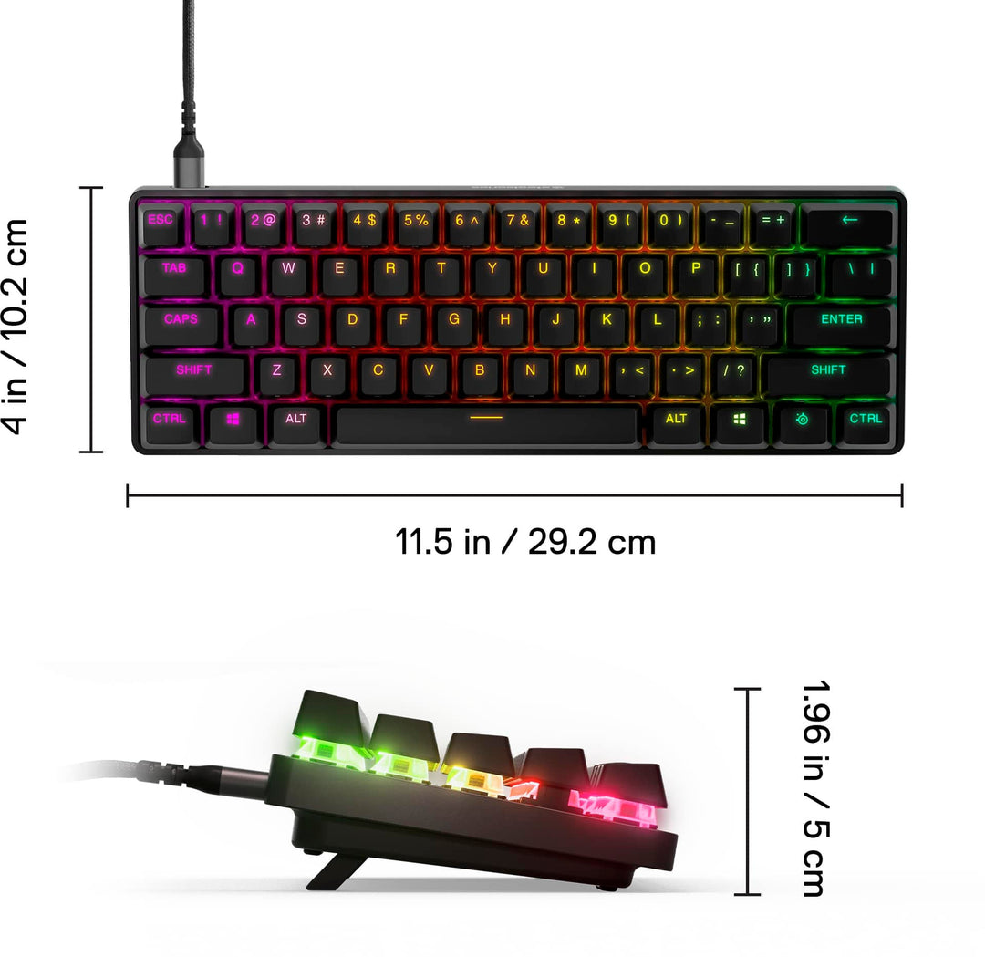 SteelSeries - Apex Pro Mini 60% Wired Mechanical OmniPoint Adjustable Actuation Switch Gaming Keyboard with RGB Backlighting - Black_5