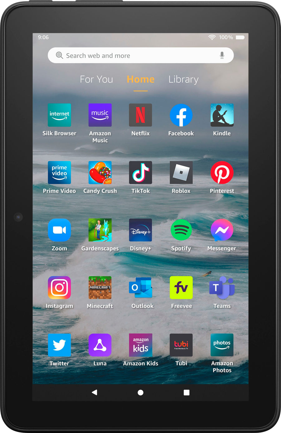 Amazon - Fire 7 tablet, 7” display, 16 GB, 30% faster processor, designed for entertainment, (2022 release) - Black_0