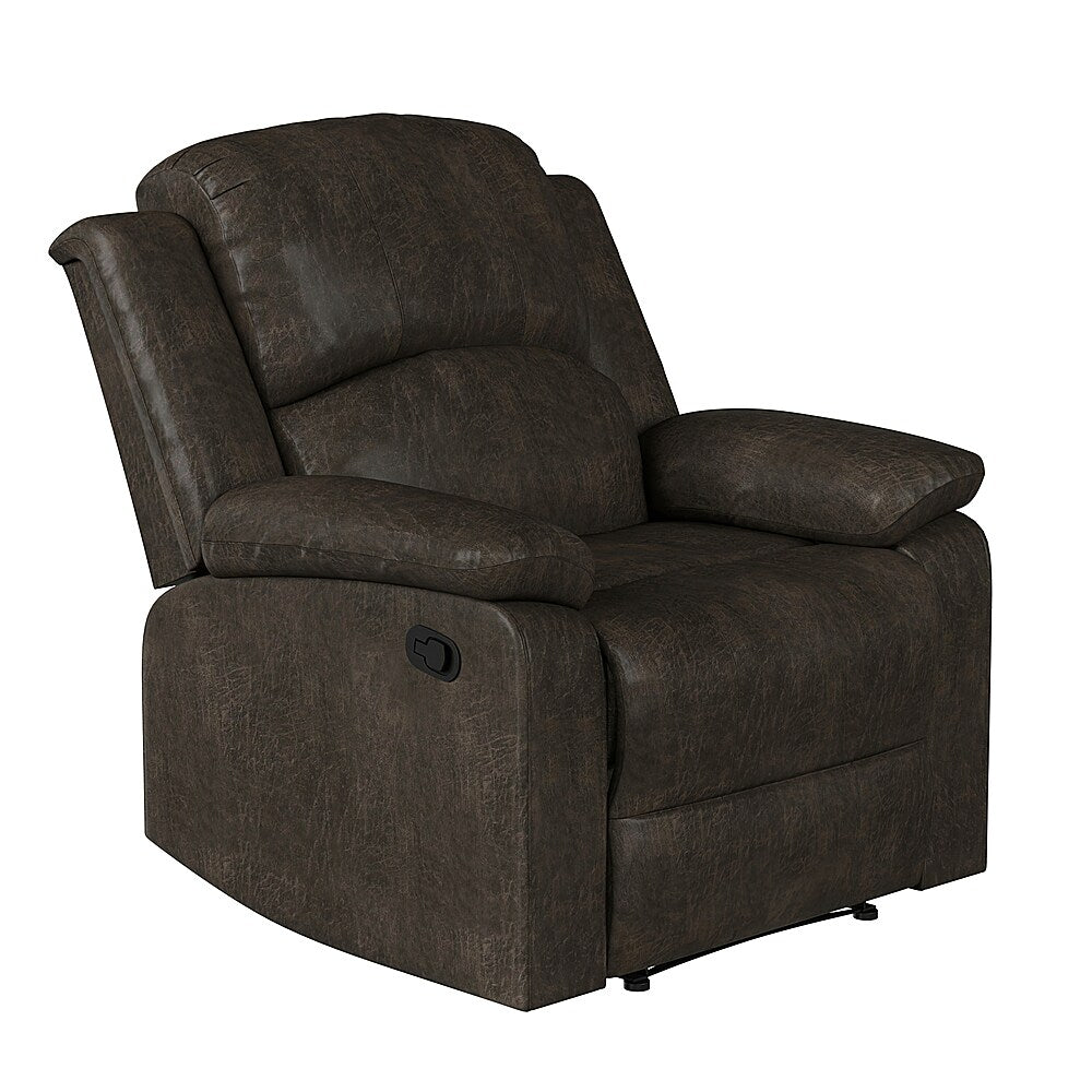 Relax A Lounger - Dorian Recliner in Faux Leather - Dark Brown_1