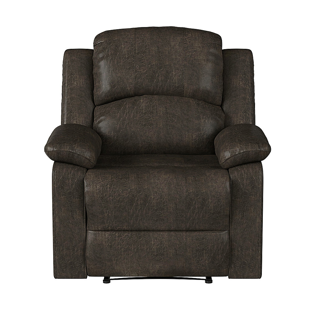 Relax A Lounger - Dorian Recliner in Faux Leather - Dark Brown_0