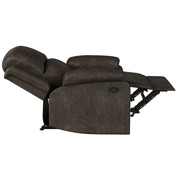 Relax A Lounger - Dorian Recliner in Faux Leather - Dark Brown_7