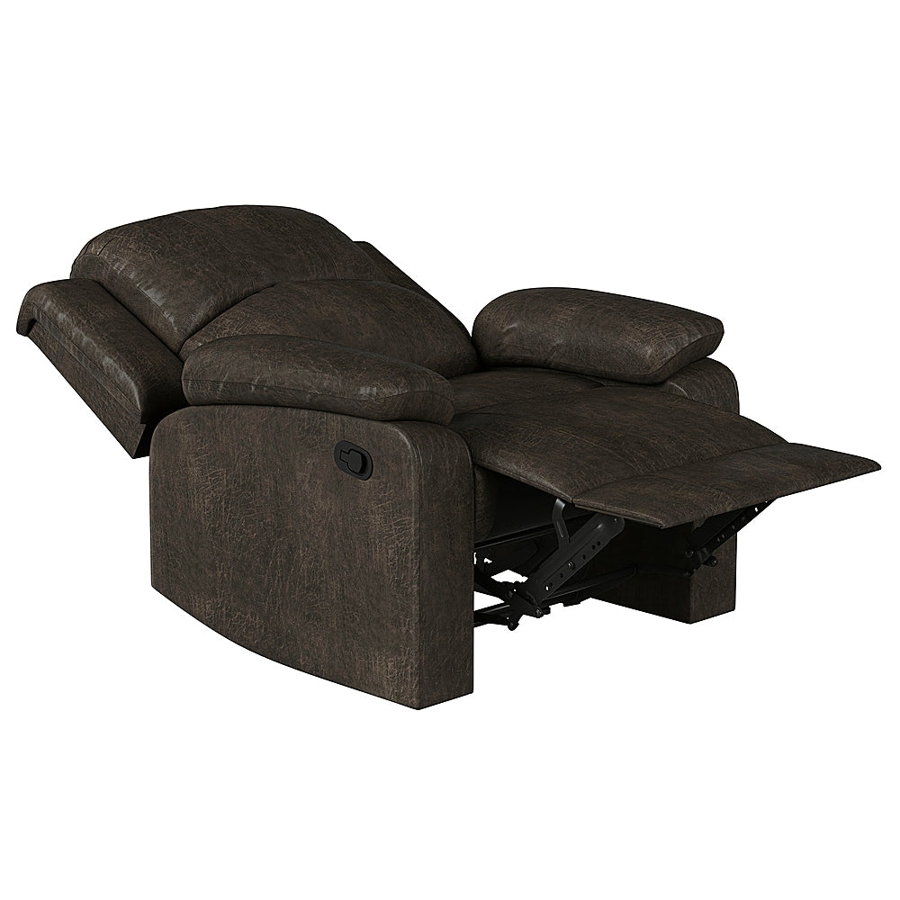 Relax A Lounger - Dorian Recliner in Faux Leather - Dark Brown_6