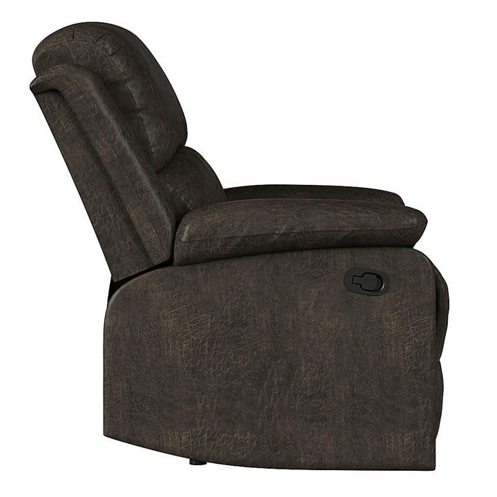 Relax A Lounger - Dorian Recliner in Faux Leather - Dark Brown_2