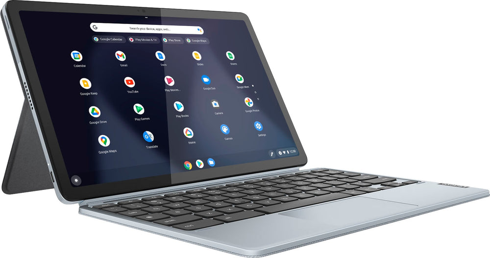 Lenovo - IdeaPad Duet 3 Chromebook - 11.0" (2000x1200) Touch 2-in-1 Tablet - Snapdragon 7cG2 - 4G RAM - 128G eMMC - with Keyboard - Misty Blue_1